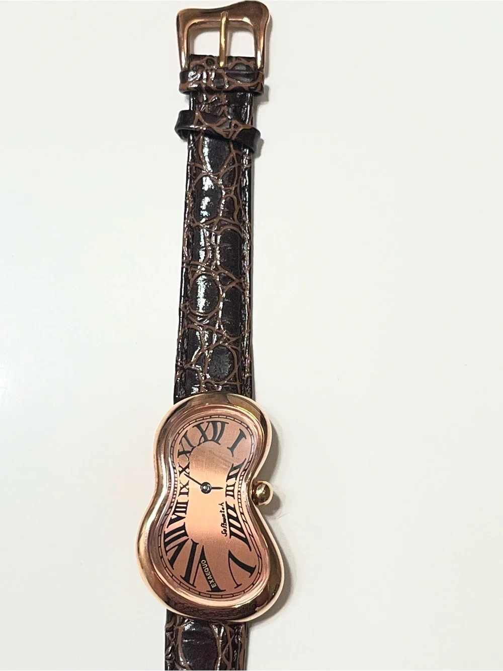 Rare Salvador Dali Softwatch By EXAEQUO Rose Gold Vintage Large watch 92010